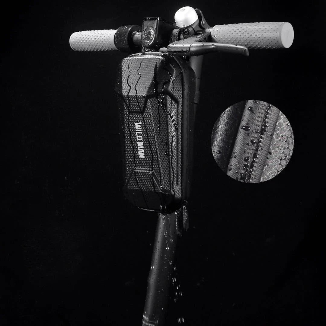 Universal Electric Scooter Front Bag with reflective safety logo and rainproof fabric