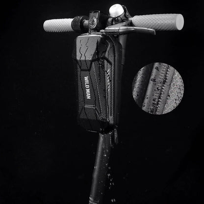 Universal Electric Scooter Front Bag with reflective safety logo and rainproof fabric