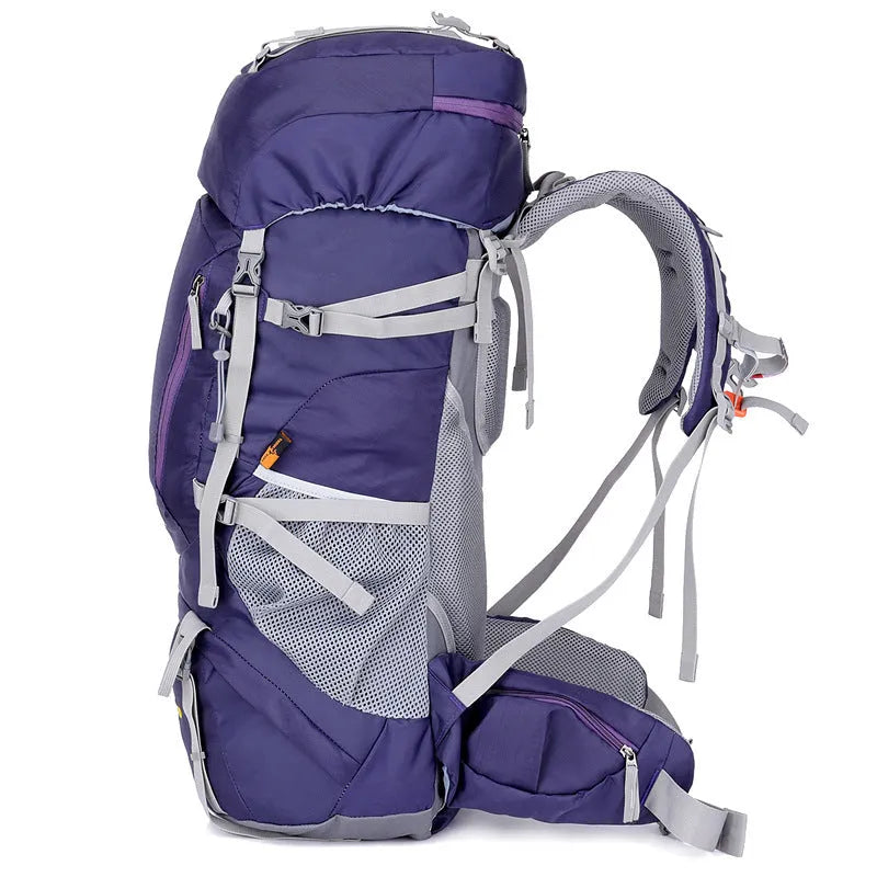 Unisex Oxford cloth camping and hiking backpack for outdoor use, available in four colours
