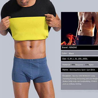 Men's black neoprene slimming body shaper underwear for waist reduction