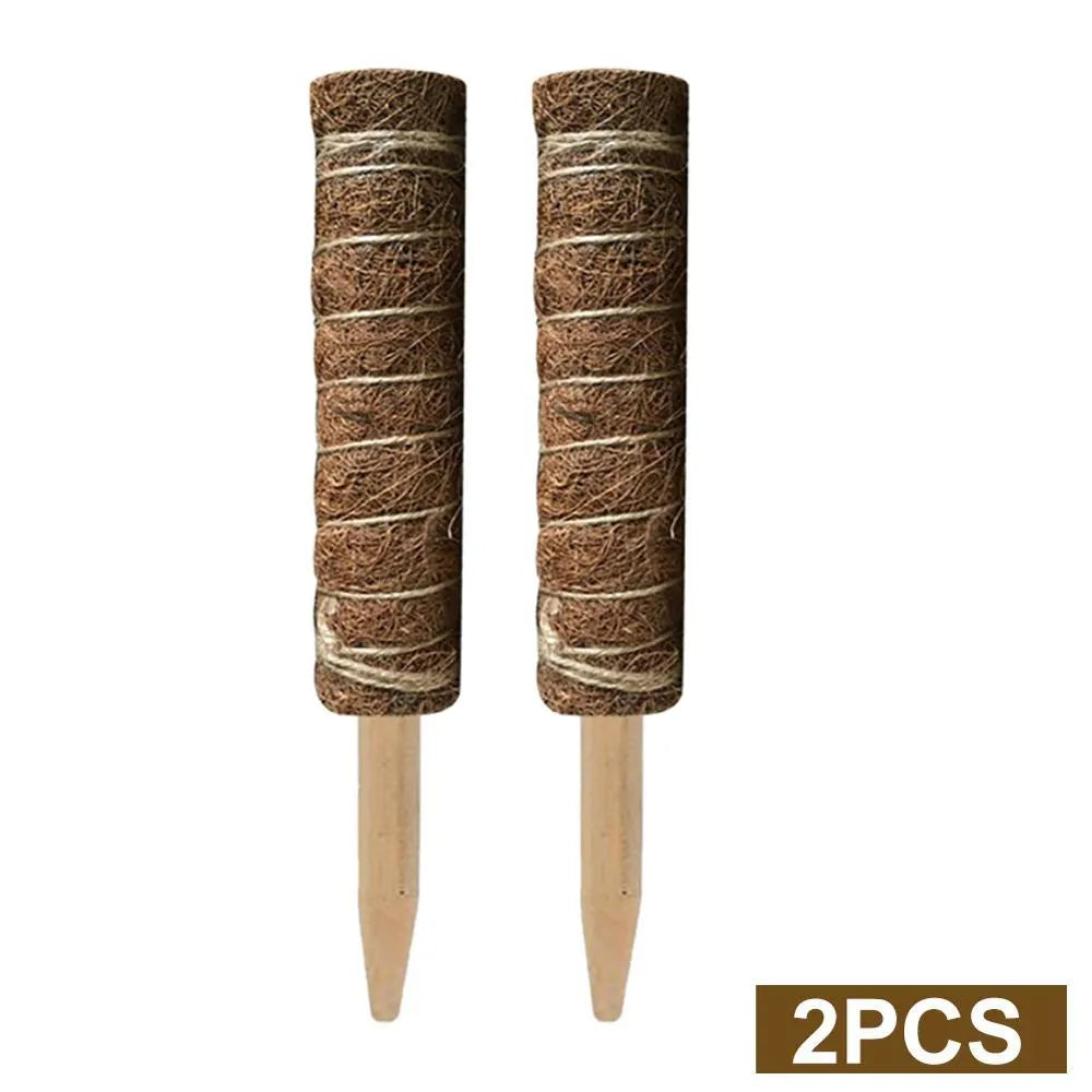 Natural coconut moss fiber totem pole for climbing plants with wooden pole and PVC connector