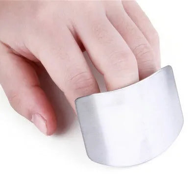 Stainless steel finger guard for vegetable cutting hand protection