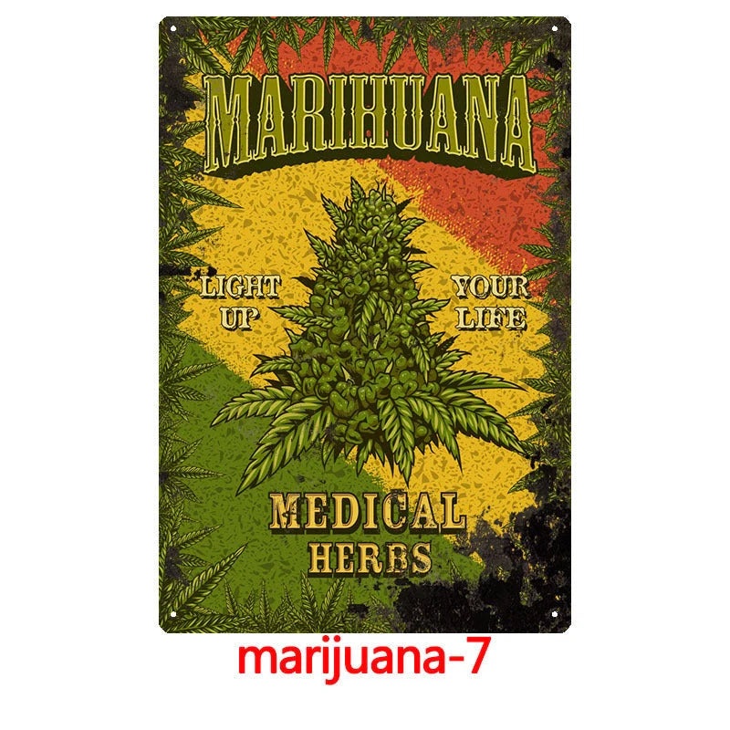 European style tin painting wall decoration 30cm x 20cm