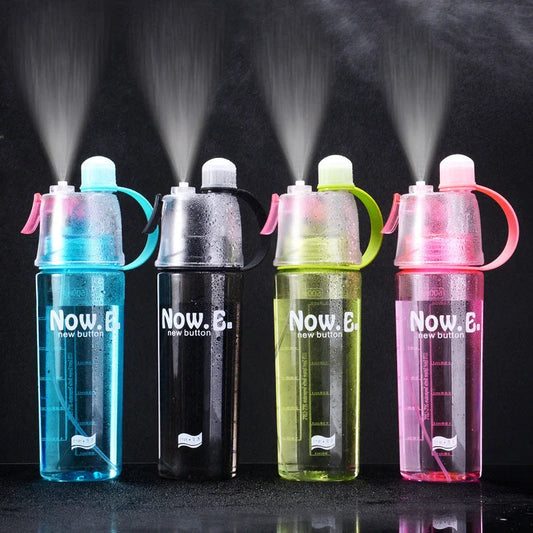 Portable Outdoor Sports Mist Spray Cup in various colours with leakproof design