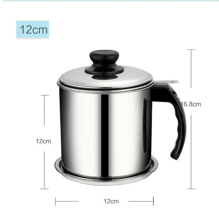 Stainless steel folding frying basket with thermometer for perfect frying