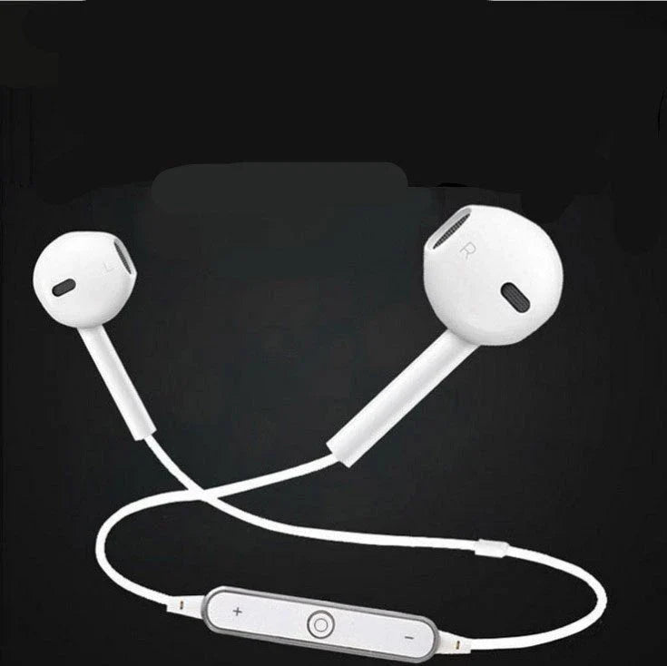 S6 Wireless Bluetooth Headset Sports Mini Stereo In-Ear Earphones in white and black