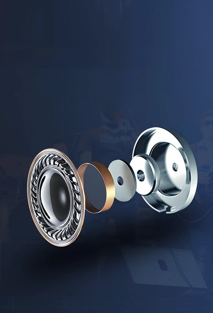 Smart noise cancelling wireless headphones in black with charging case and silicone ear tips