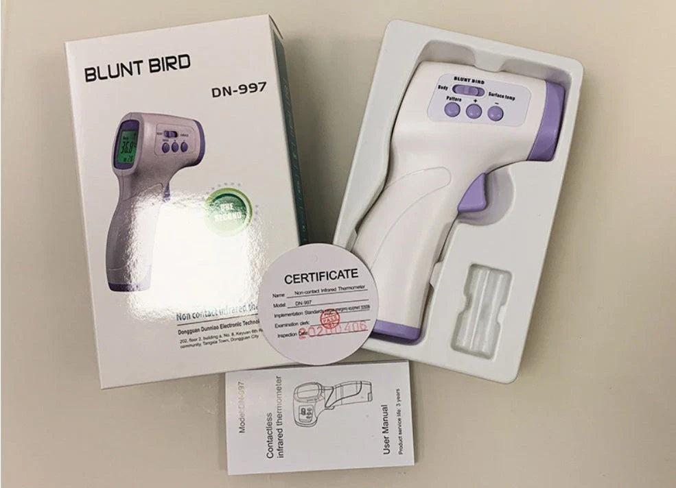 Purple infrared electronic thermometer for non-contact temperature measurement