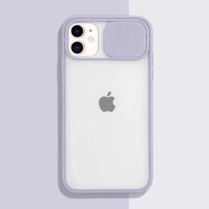 Frosted Surface Camera Protection Mobile Phone Case for iPhone in various colours