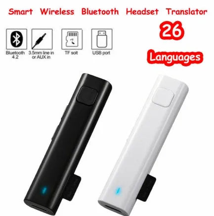 VBESTLIFE XD03750 smart instant voice translator mini Bluetooth real time translation device black colour