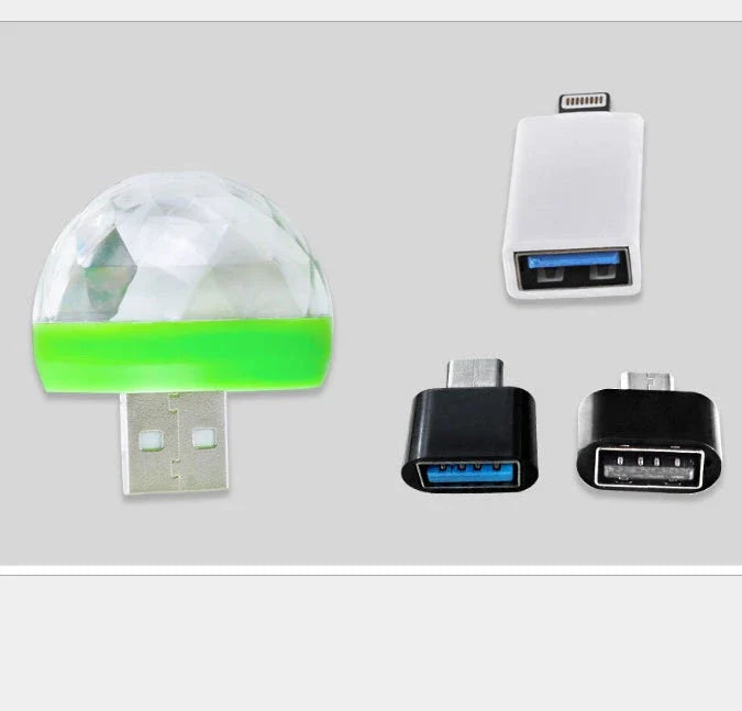 USB 5V Disco Ball Projector with vibrant LED light effects