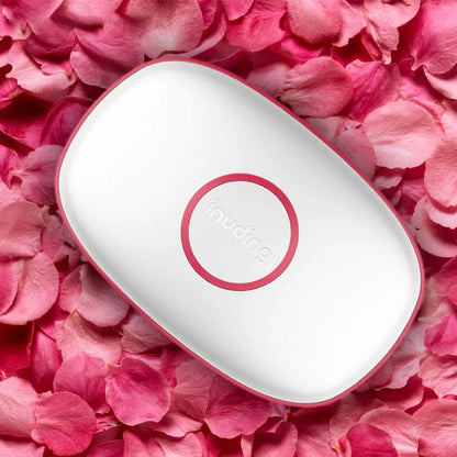 Microwaveable hand warmer hot water bottle with blue and pink cloth cover options