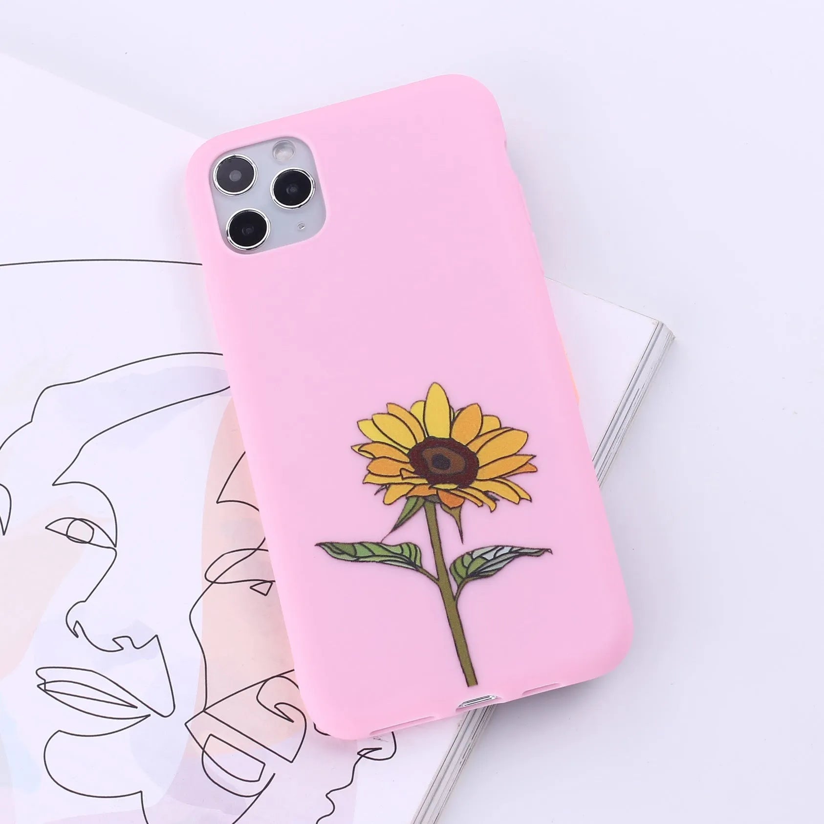 Flexible TPU mobile phone back cover case for iPhone, shown in one of fourteen available colour options.