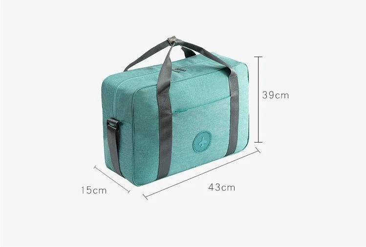 Waterproof multifunctional shoe bag in various colours with laminated zipper pockets