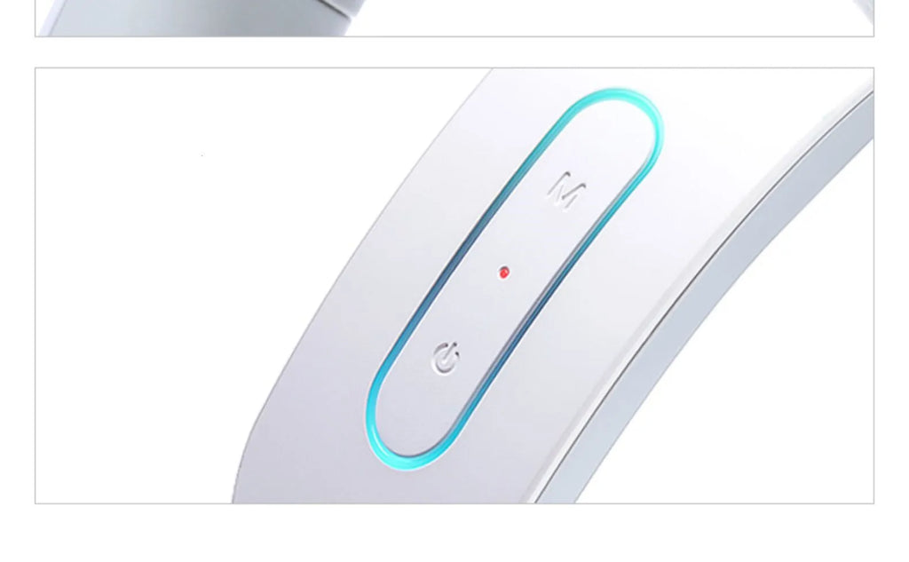 White electric acupressure massager with heat function for back, neck and shoulder pain relief