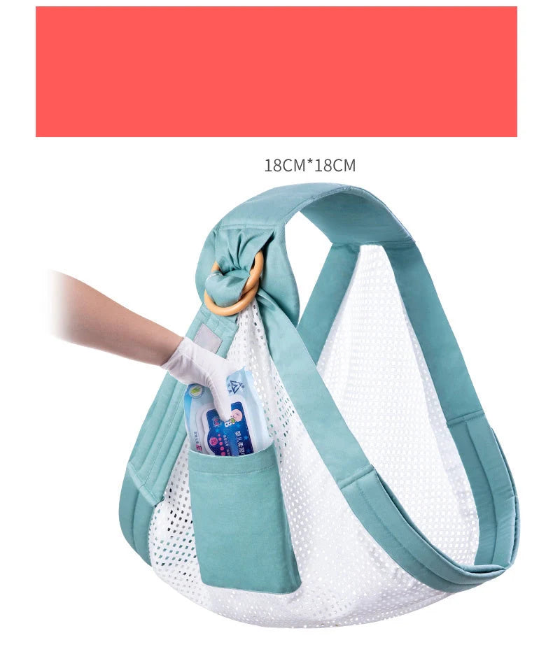 Adjustable baby wrap carrier sling in various colors for comfortable infant nursing