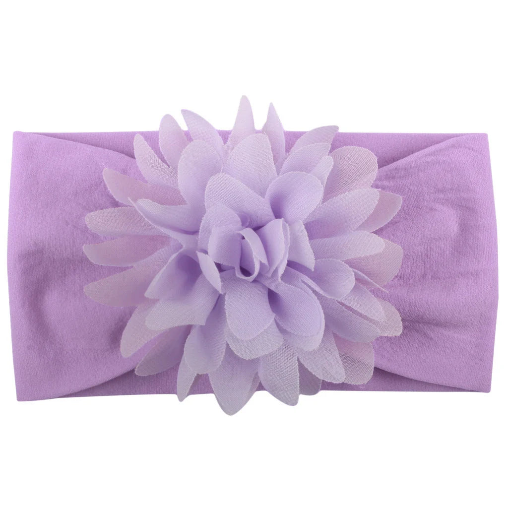 Handmade chiffon flower headband for babies in various colours