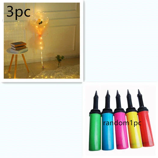 LED luminous balloon rose bouquet in various colors for Valentine's Day decorations