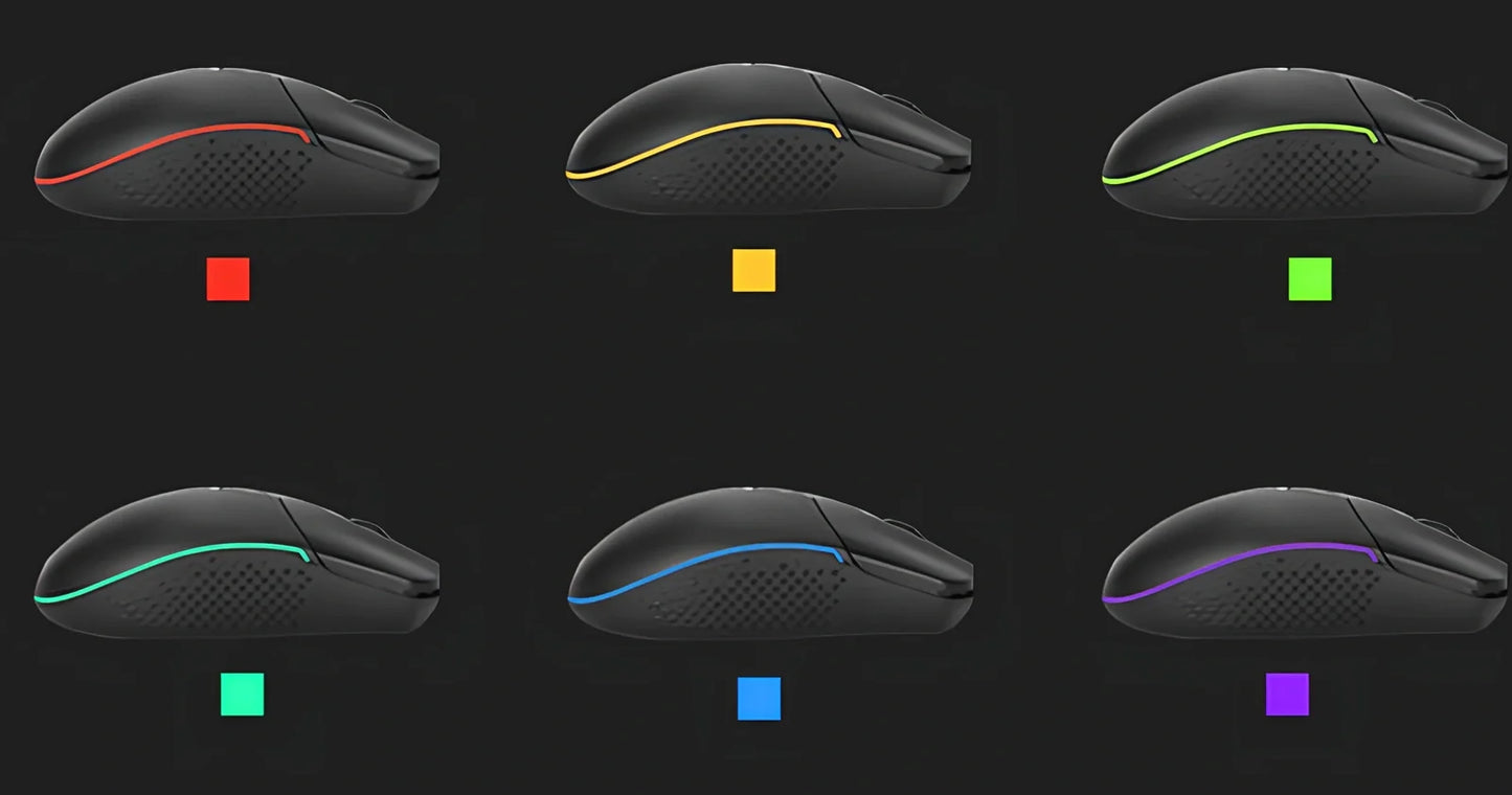 Black wired gaming mouse with 5000 DPI, 9 buttons, 1.8m USB cable, ergonomic for desktop use