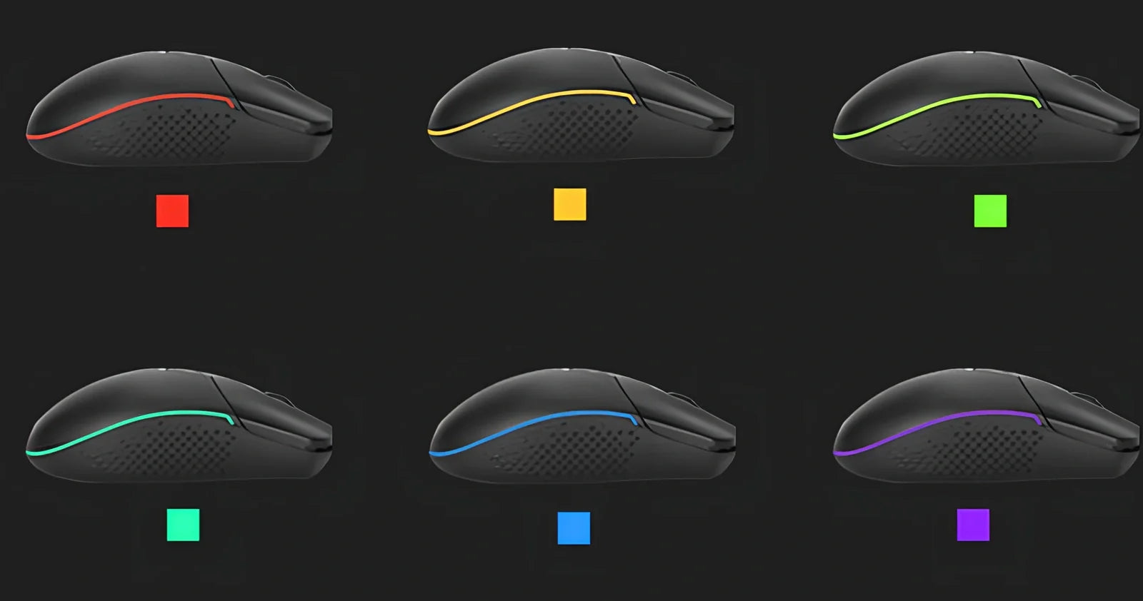 Black wired gaming mouse with 5000 DPI, 9 buttons, 1.8m USB cable, ergonomic for desktop use