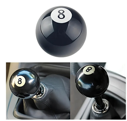 Black acrylic 8 ball gear shift knob, 2.68 inch diameter, 6.3oz for Honda Toyota Nissan