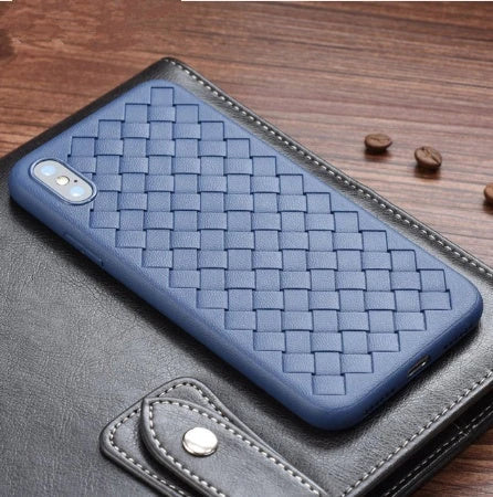 Luxury grid weaving iPhone case with eco-friendly TPU and cooling design