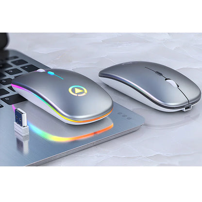 A2 wireless charging Bluetooth mouse in matte black with 1600 DPI sensor and 10m range