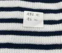 Striped long-sleeved sweater for women in black, apricot, and blue