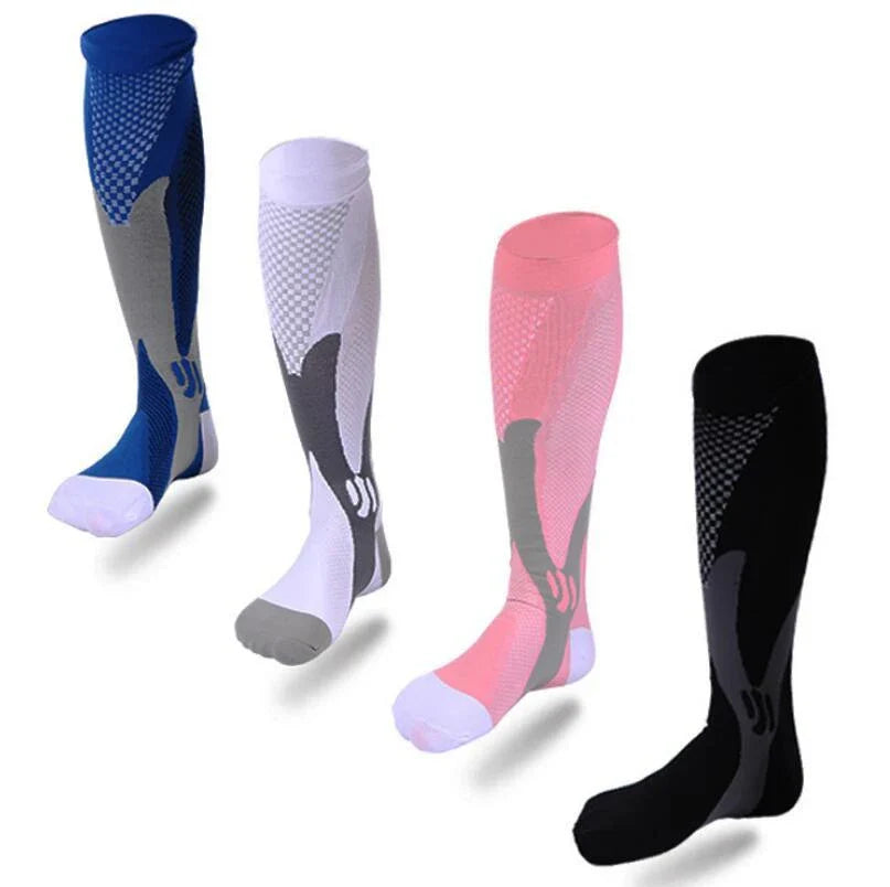 Premium compression socks with graduated support and moisture-wicking fabric for active lifestyles