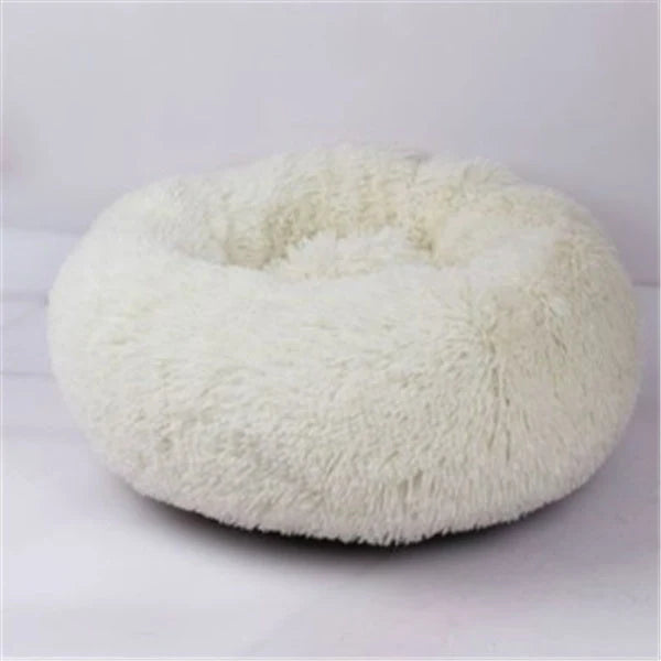 Round long hairy cat mattress in various colours and sizes for pet comfort