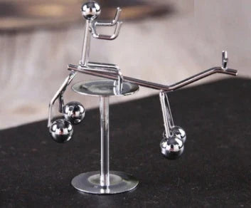 Stainless steel Iron Man tumbler decoration with one-leg balance design