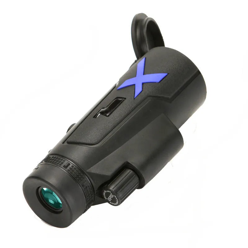 Black 20x50 monocular telescope with 12x zoom and wide field view