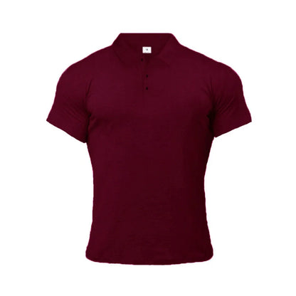 Men's slim fit cotton polo shirt for summer sports in various colours