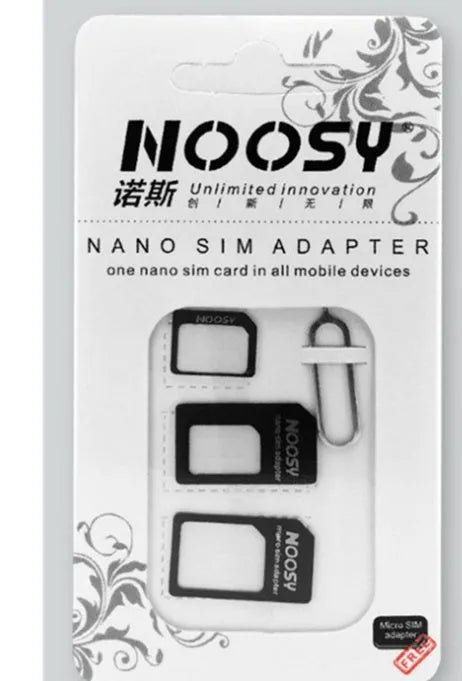 Three black and white plastic SIM card holders for memory chip storage.