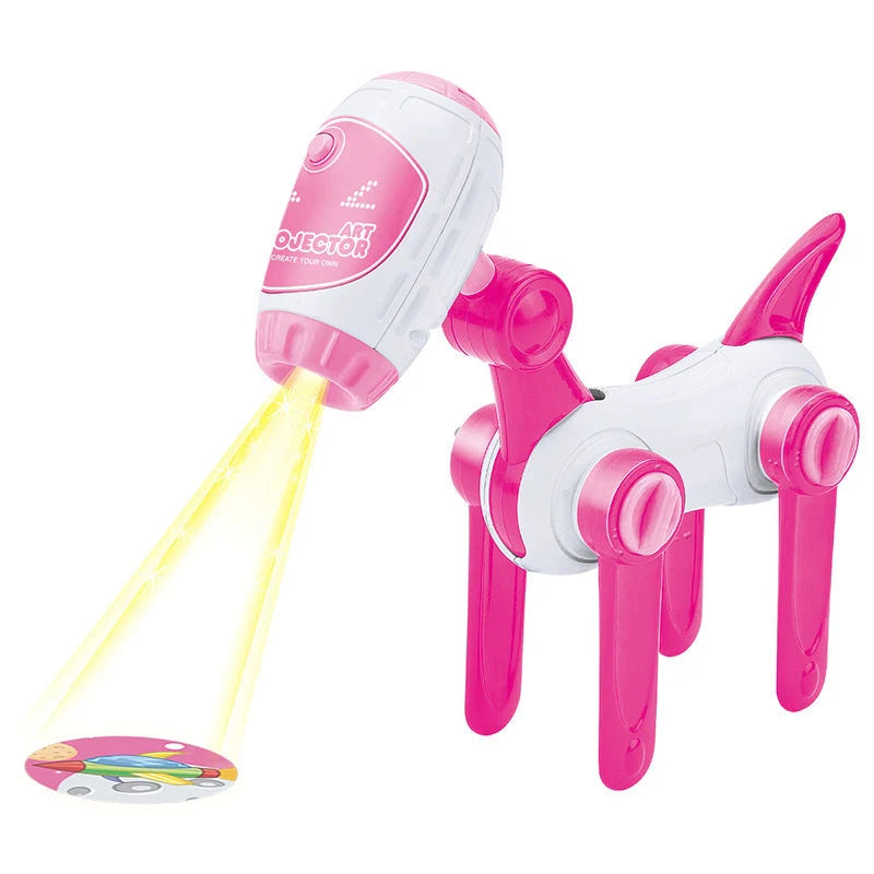Smart projection painting toy for kids, environmentally friendly plastic, compact size