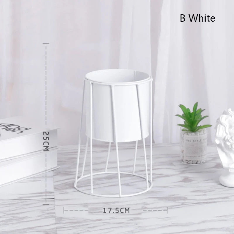 Nordic INS Simple Iron Flower Stand with detachable pot for succulents and air plants