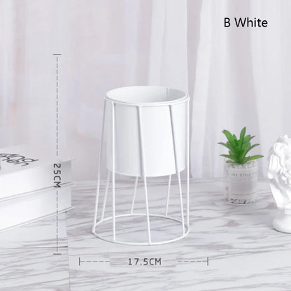 Nordic INS Simple Iron Flower Stand with detachable pot for succulents and air plants