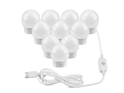 USB Touch Switch LED Mirror Light Bulb with adjustable dimming and natural white light