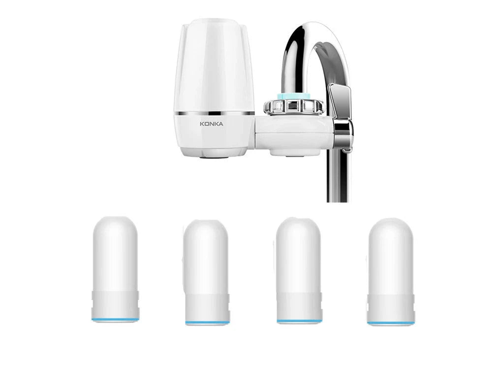 Faucet water purifier with high-speed flow and switchable water types for clean kitchen water