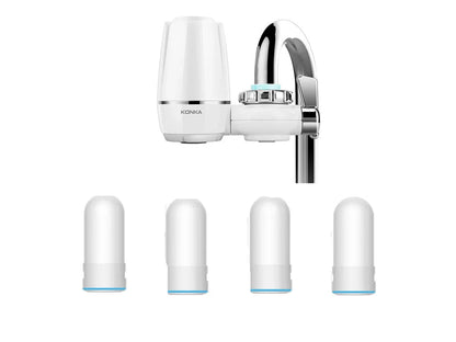 Faucet water purifier with high-speed flow and switchable water types for clean kitchen water