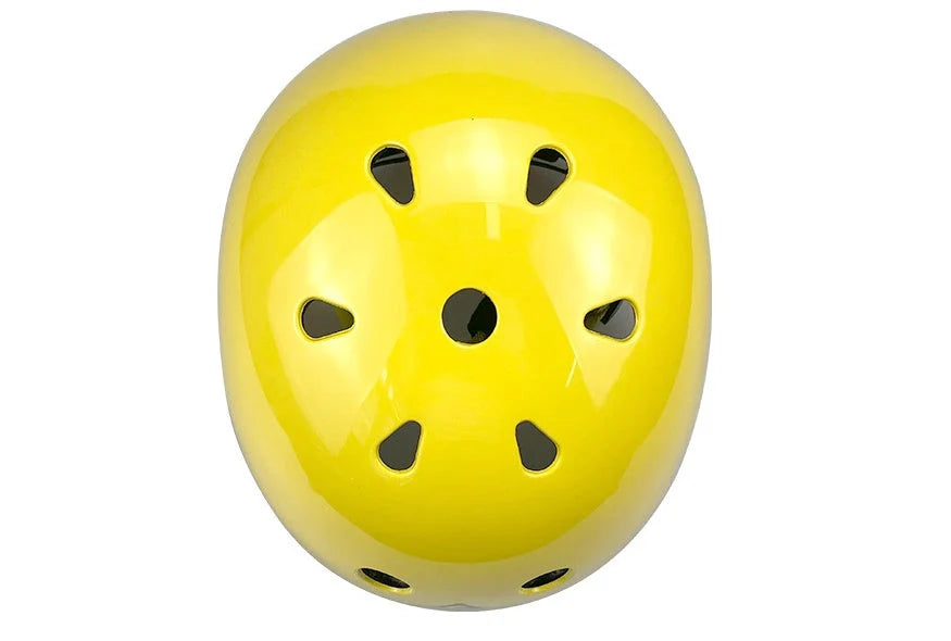 Children's roller skating protective helmet in blue, black, and yellow