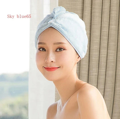 Microfiber hair dryer cap for women, 60x25cm, available in multiple colors
