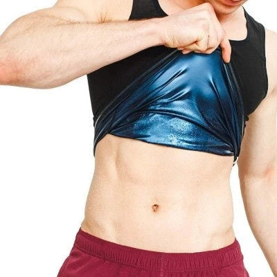 Men's neoprene sweat sauna vest for waist training and slimming