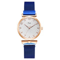 GAIETY ladies quartz watch with round alloy case and textile strap on wrist