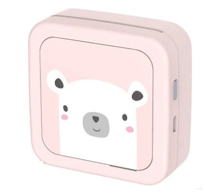 Compact Thermal Pocket Portable Bluetooth Printer with white and pink options