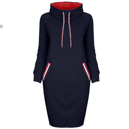 Elegant long sleeve midi dress in various colors, perfect for casual or formal occasions