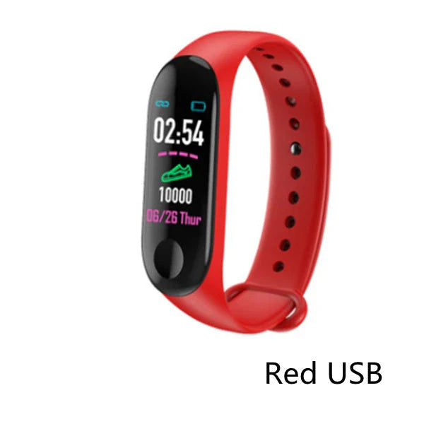 A stylish smart activity tracker bracelet with features like heart rate monitoring, sleep tracking, and vibrating alarms.