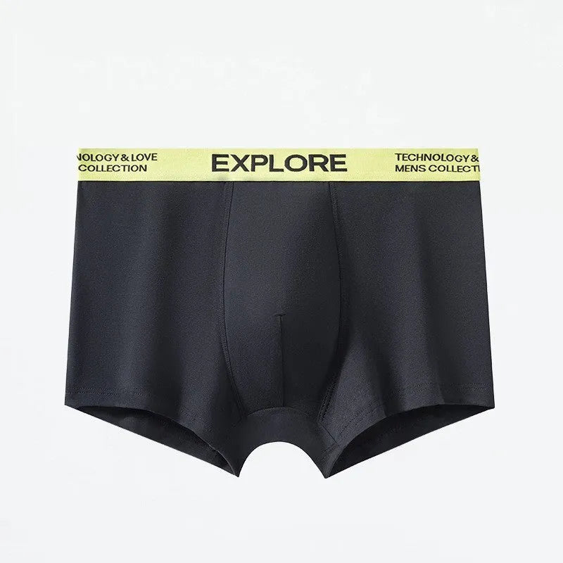 Men's cotton mid-waist underwear in assorted colour combinations on a white background.