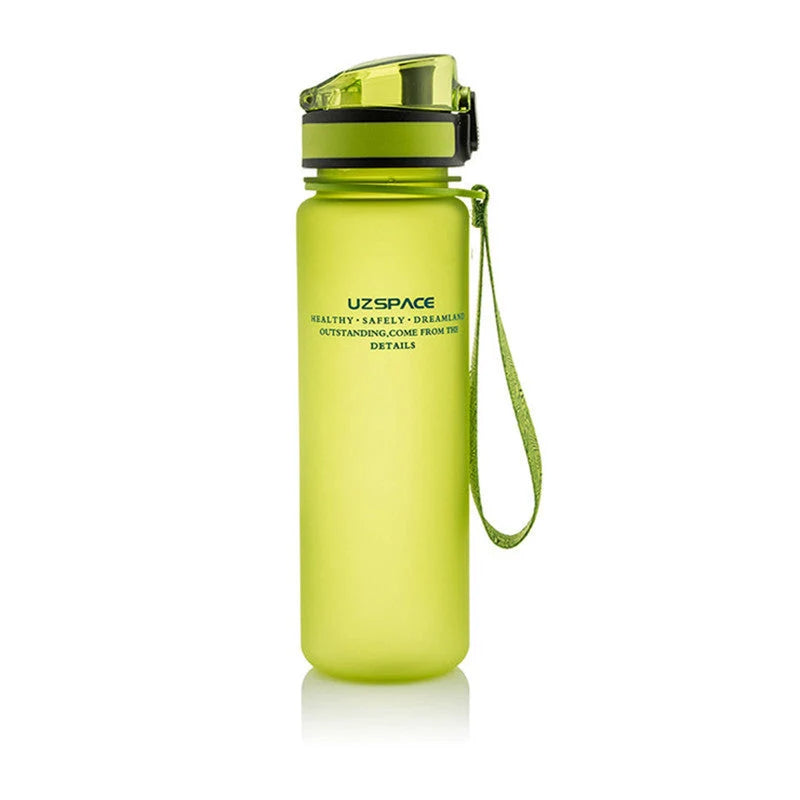 500ml sports water bottle in red, blue, green, and grey with leak-proof seal