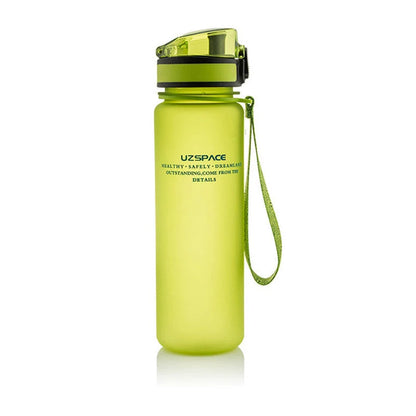 500ml sports water bottle in red, blue, green, and grey with leak-proof seal